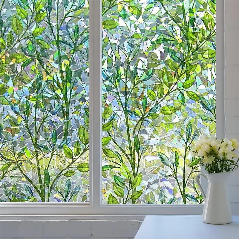 🔥hot Sale 49% Off -🌈floral Stained Glass Window Film Uv Blocking-soft Privacy-rainbow Light Effect