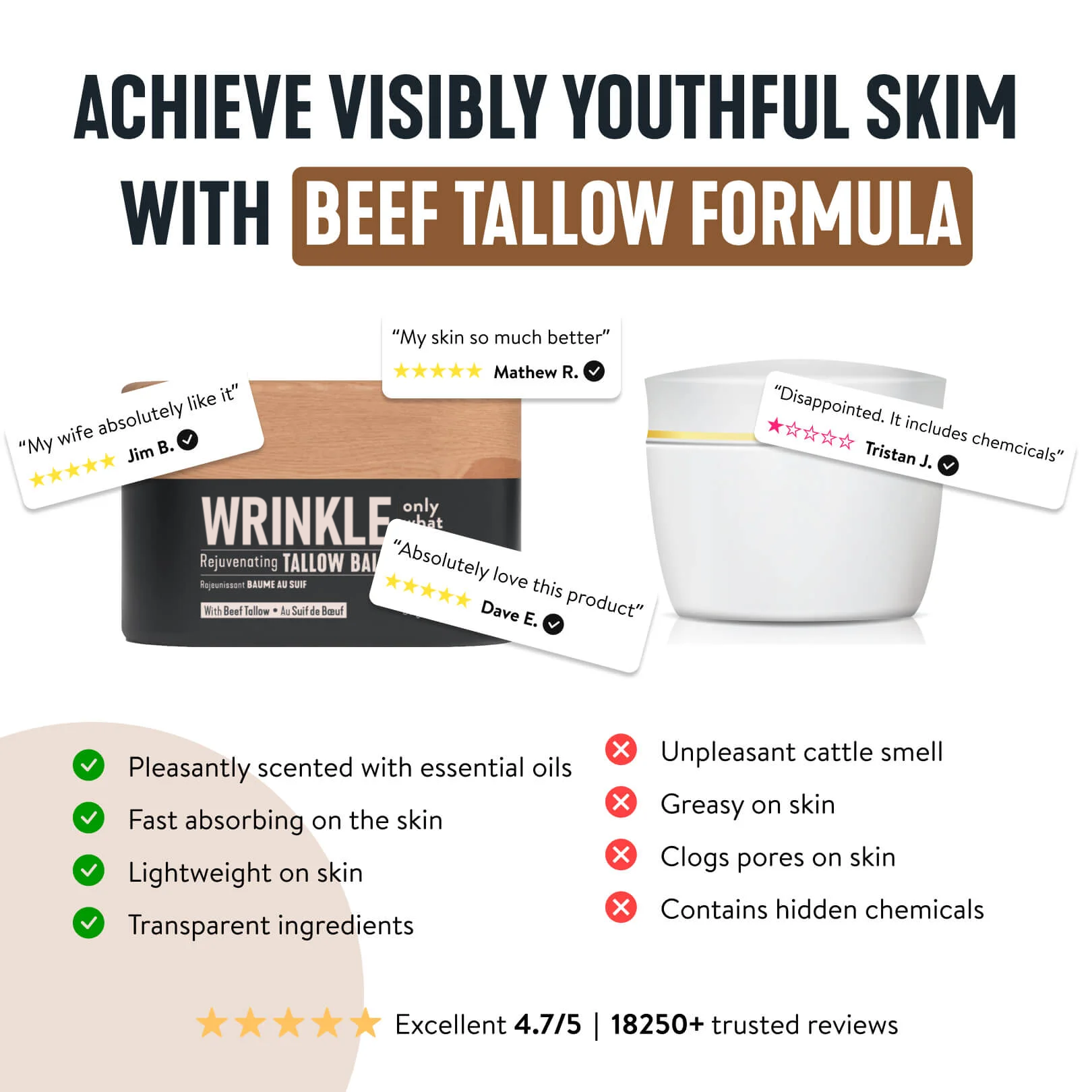 🥰Last Day Discount！Wrinkle Defense Tallow Balm