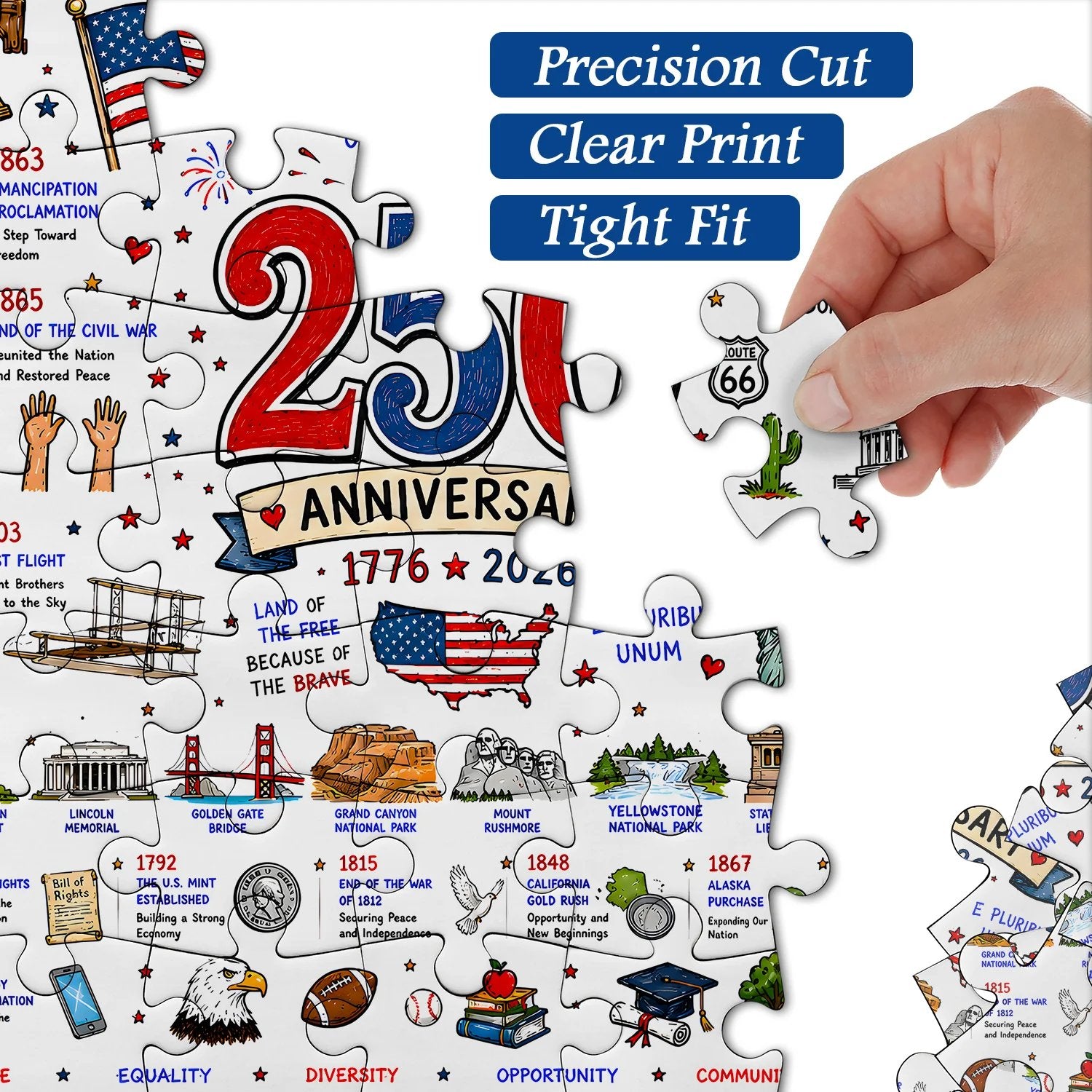 ⏳Limited time offer!!📢🧩 Patriotic America Jigsaw Puzzle 1000 Pieces 🎁 