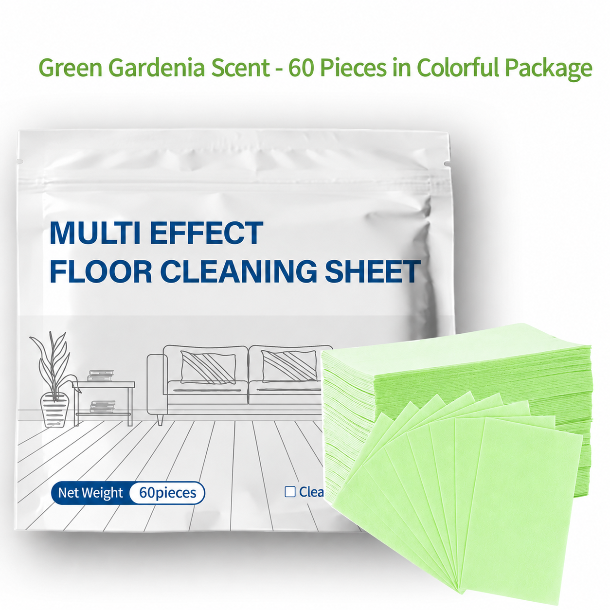 ⏳last Day Sale 60% Off !!📢🧹 60-Pieces Multi-Effect Floor Cleaning Sheets – Powerful Stain Removal & Fresh Scent 🌿