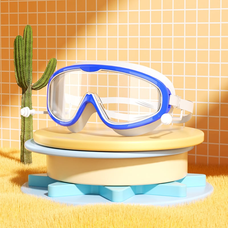 🔥Limited time offer 🔥HD children's large frame waterproof and anti-fog swimming goggles