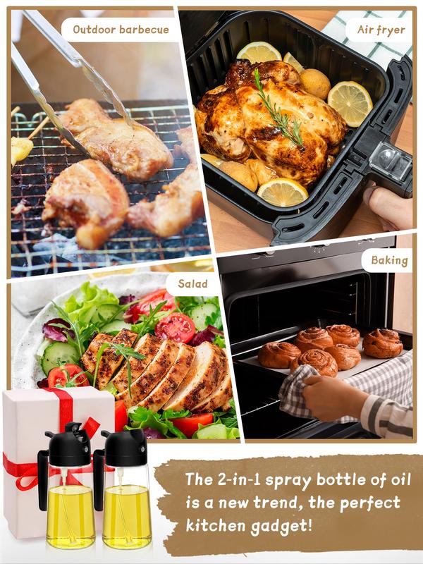 🍳 Revolutionize Your Cooking - 49% OFF - ✨ 2 in 1 Glass Oil Sprayer & Dispenser