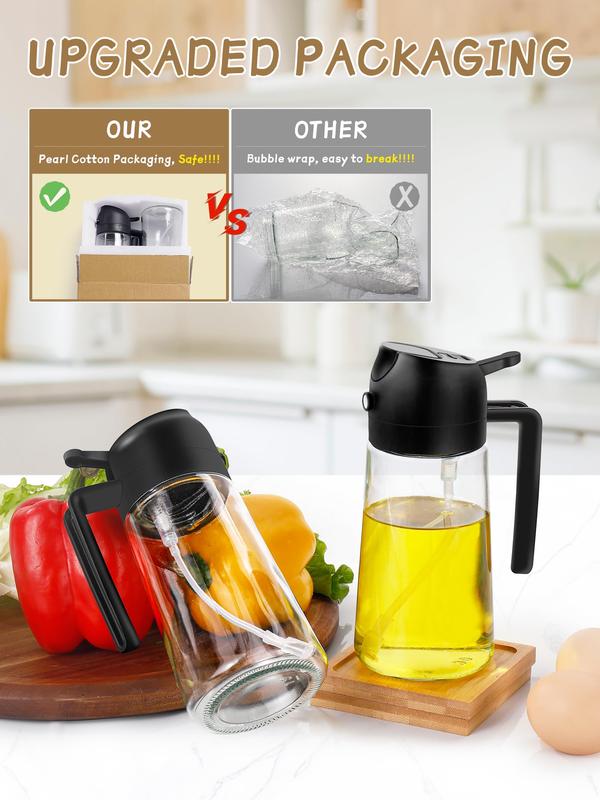 🍳 Revolutionize Your Cooking - 49% OFF - ✨ 2 in 1 Glass Oil Sprayer & Dispenser