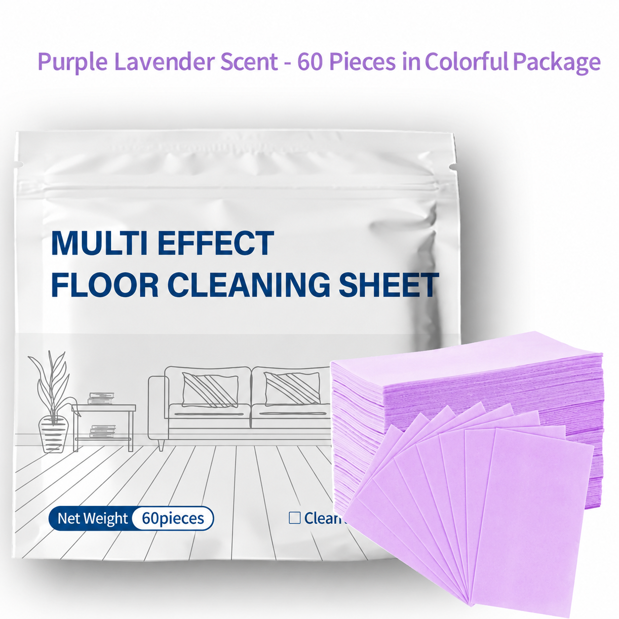 ⏳last Day Sale 60% Off !!📢🧹 60-Pieces Multi-Effect Floor Cleaning Sheets – Powerful Stain Removal & Fresh Scent 🌿
