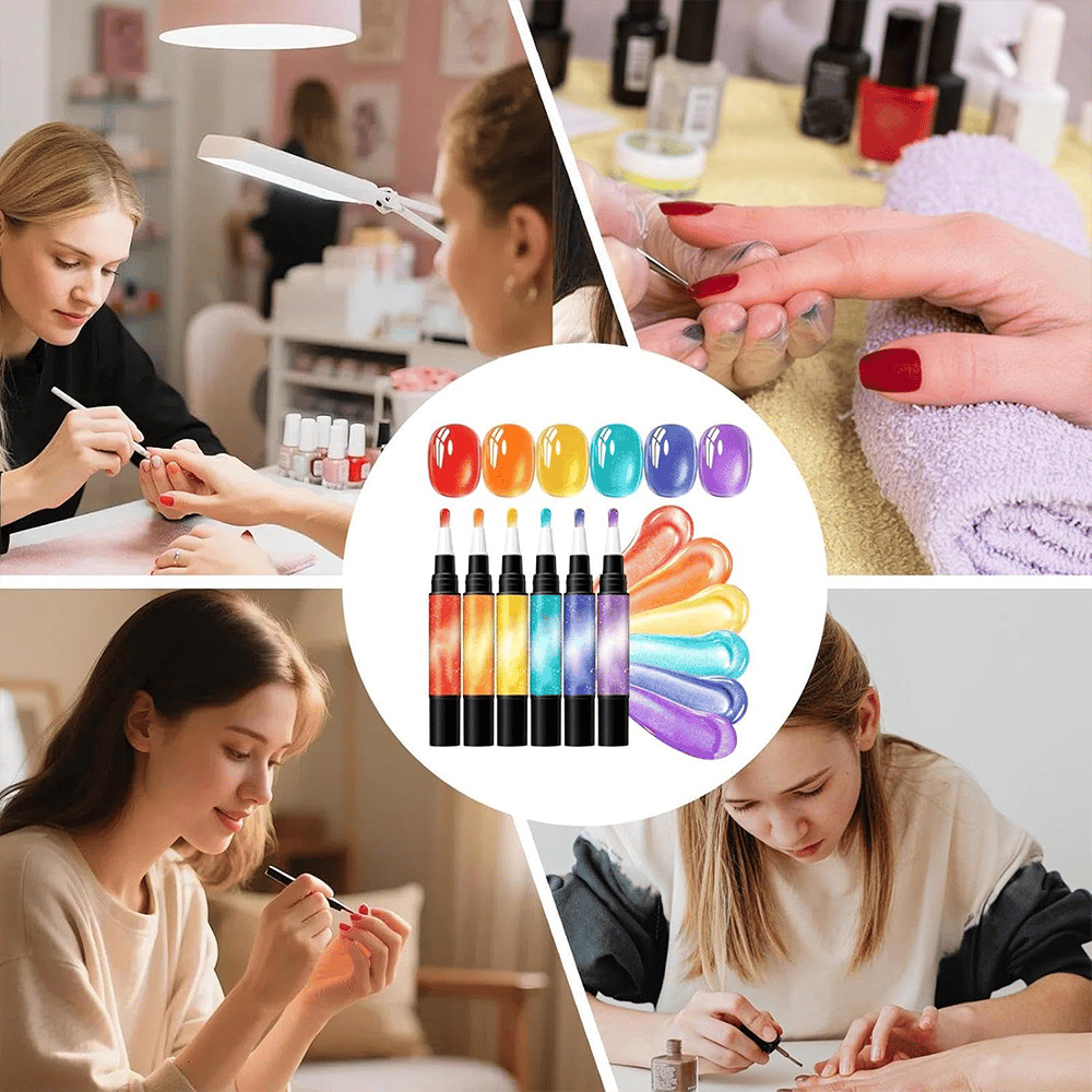 💅Last Day Discount | 6PCS One-Step Gel Nail Art Pen Set – Salon Beauty at Home