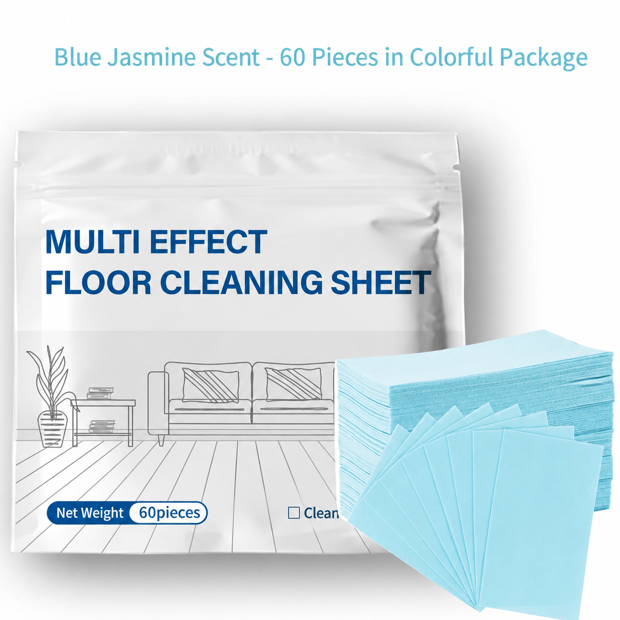 ⏳last Day Sale 60% Off !!📢🧹 60-Pieces Multi-Effect Floor Cleaning Sheets – Powerful Stain Removal & Fresh Scent 🌿