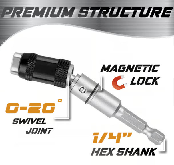 Magnetic swiveling bit tip holder