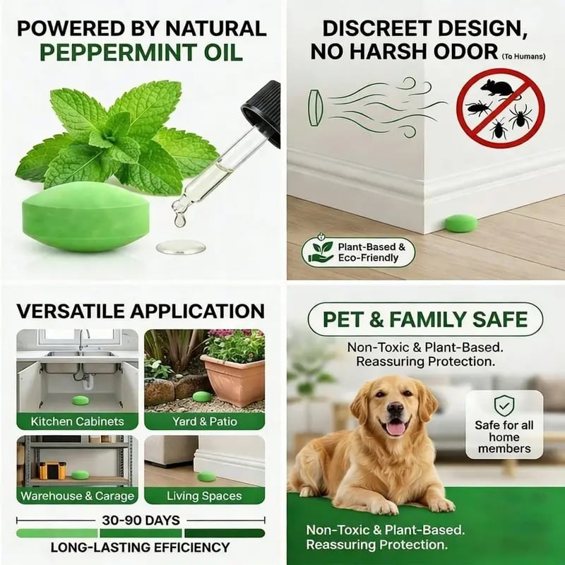 🚫🐀Tired of Mice Invading? 12-Pack Natural Repellent Balls!