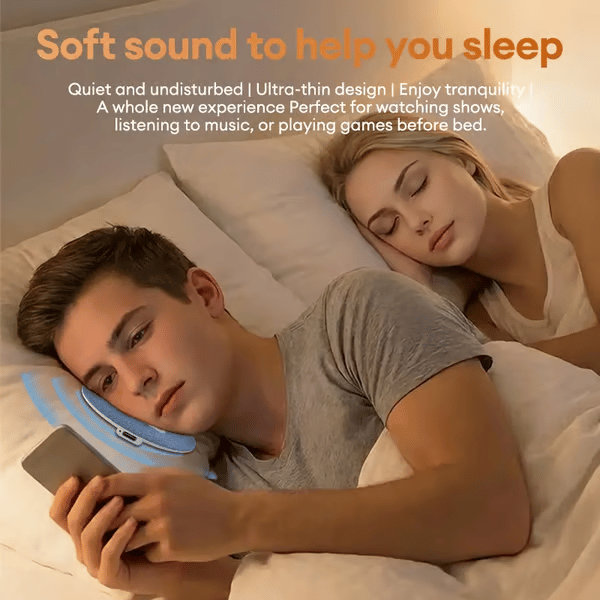 🔥Last Day Promotion 49% OFF🔥 - S1 Ultra-Thin Bluetooth Pillow Speaker with Bluetooth 6.0 - Bone Conduction Technology