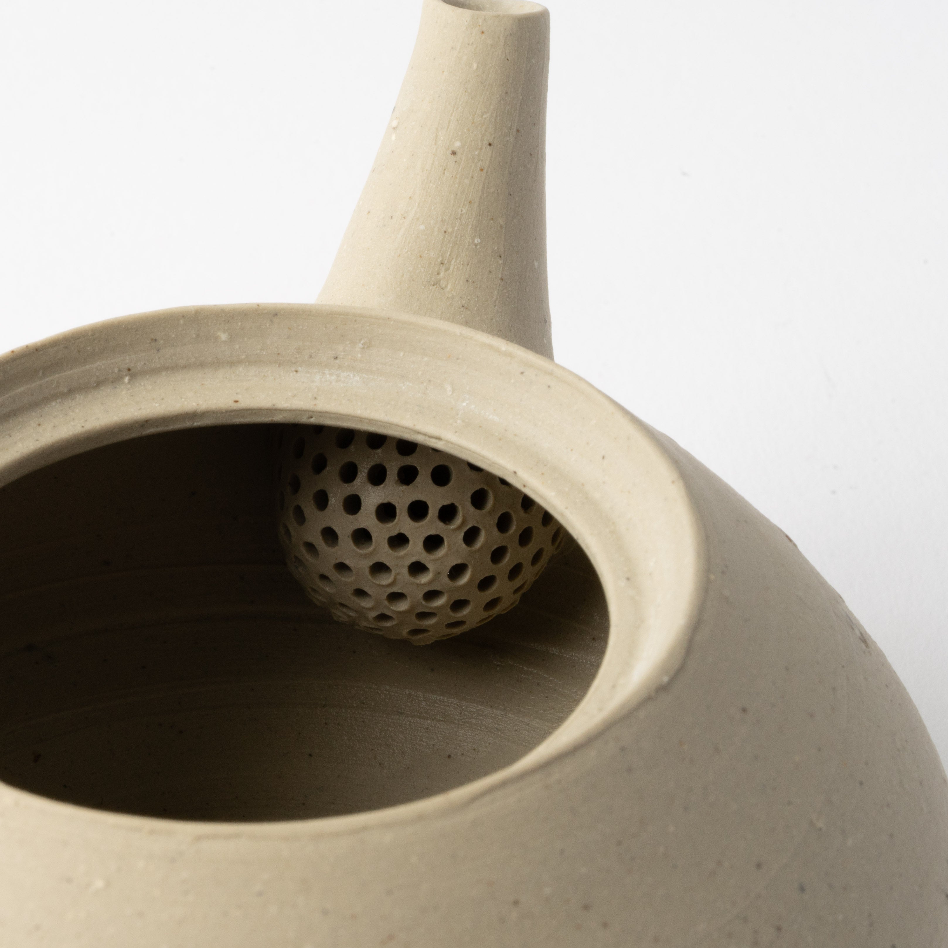 White Bizen Kyusu Teapot 