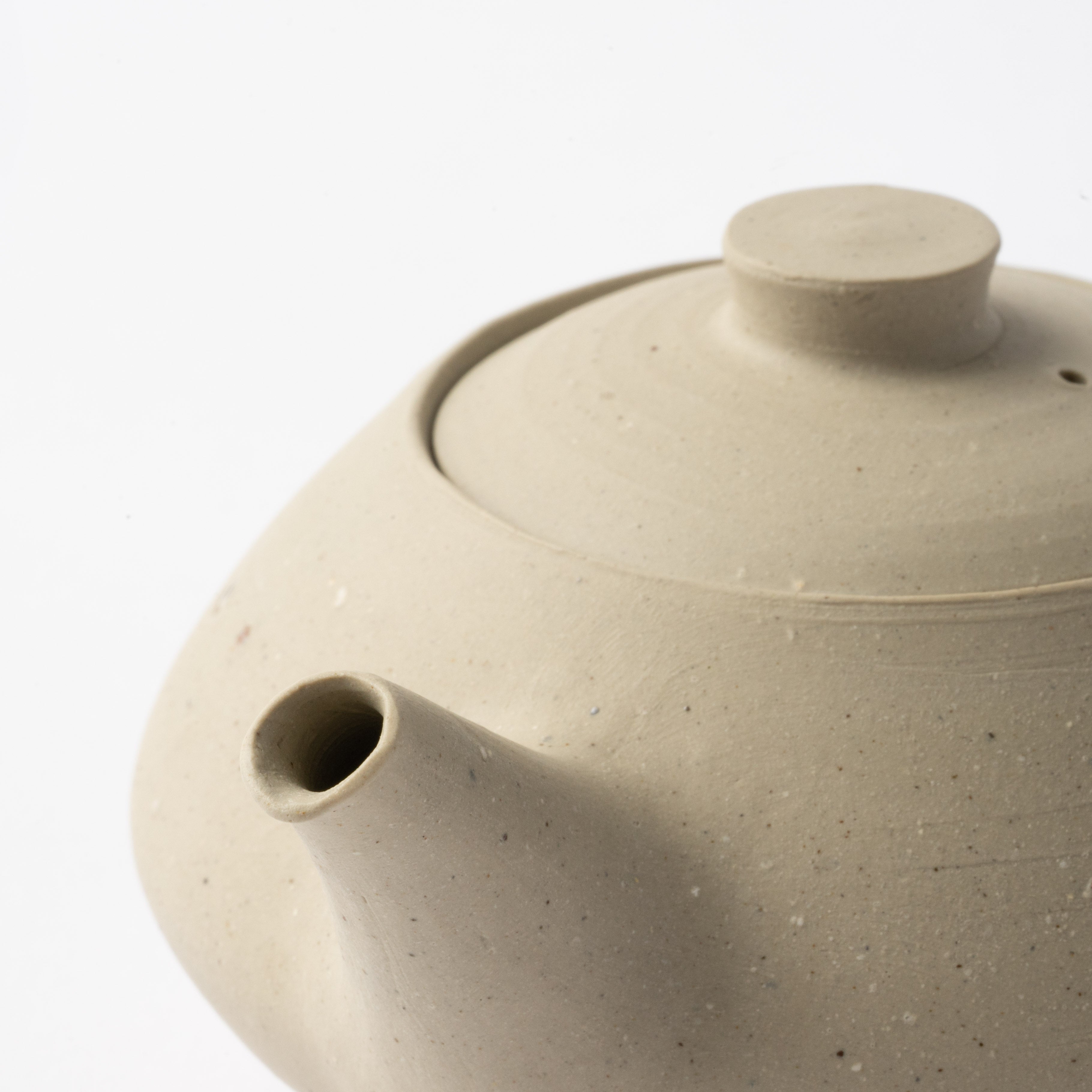 White Bizen Kyusu Teapot 