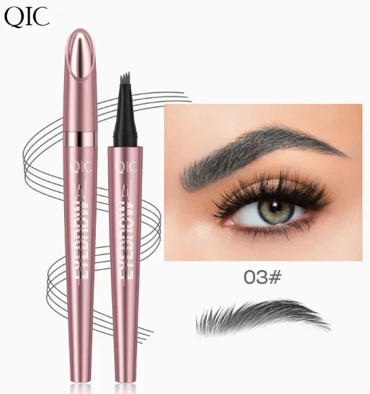 💦 Waterproof Micro-fork Eyebrow Pencil, Long-lasting Brow Pen For Natural Hair-like Strokes