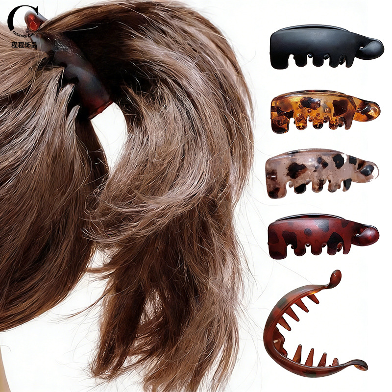 🐆 Leopard Hair Claw Clip | Effortless Chic Updo In Seconds