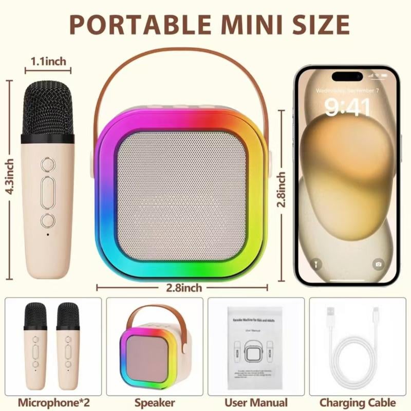 SAVE 49%🎁 Fall Portable Wireless Karaoke Speaker with 2 wireless Microphone