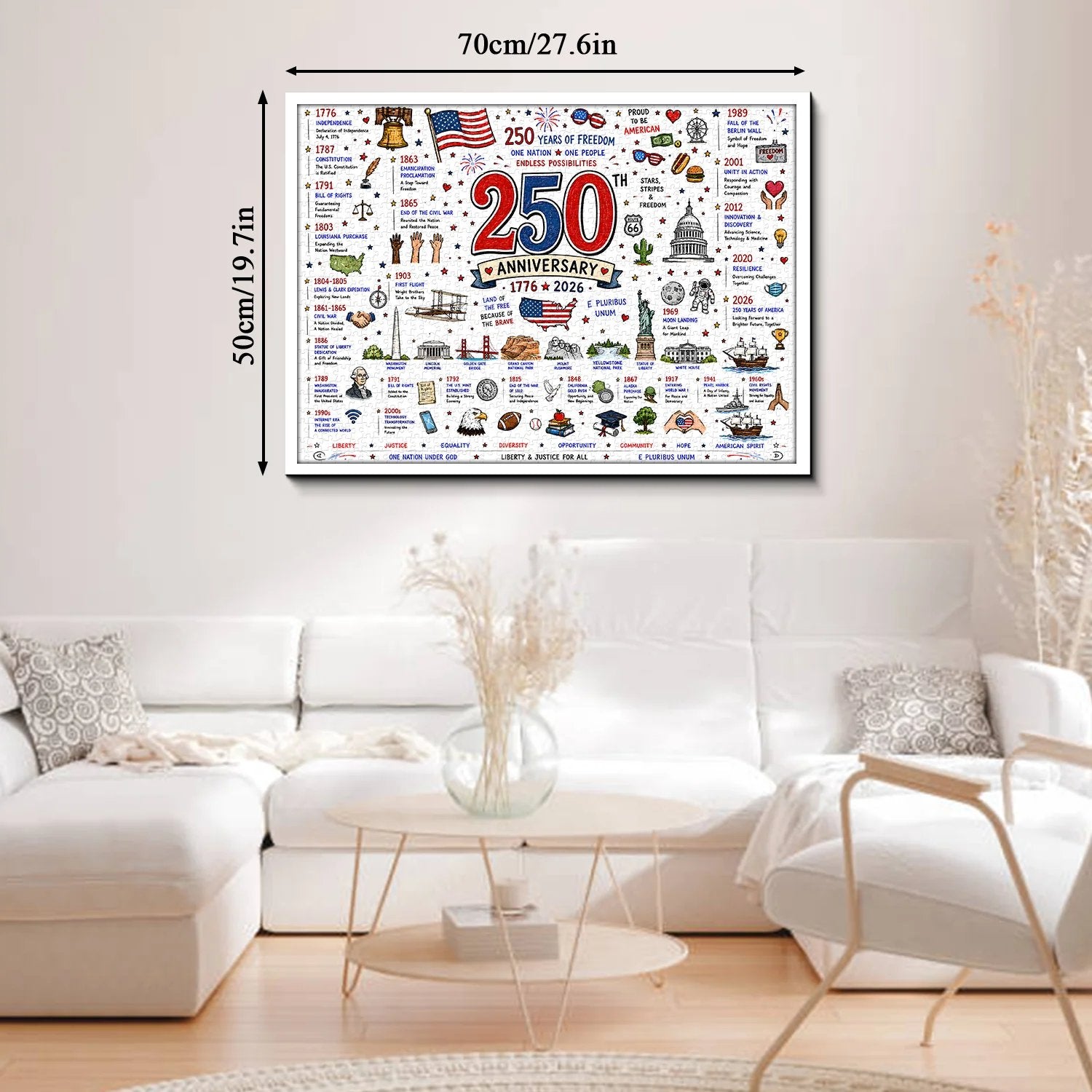 ⏳Limited time offer!!📢🧩 Patriotic America Jigsaw Puzzle 1000 Pieces 🎁 