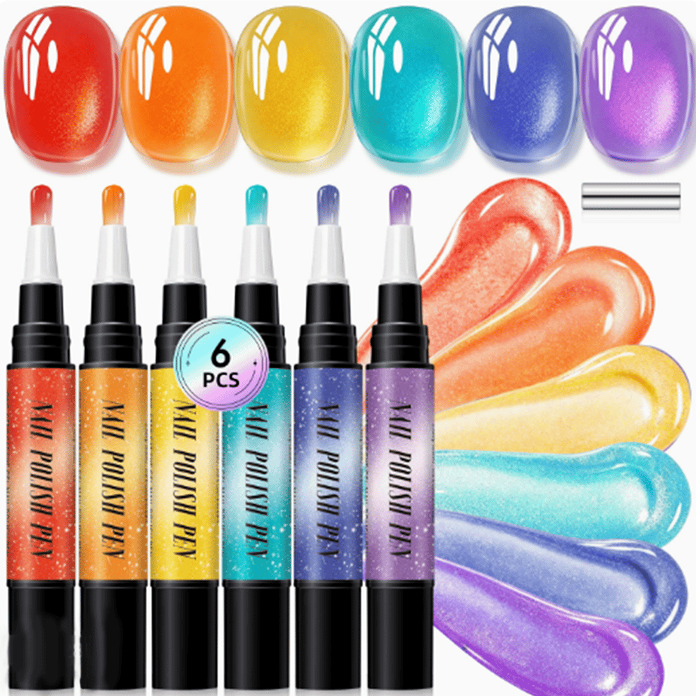 💅Last Day Discount | 6PCS One-Step Gel Nail Art Pen Set – Salon Beauty at Home