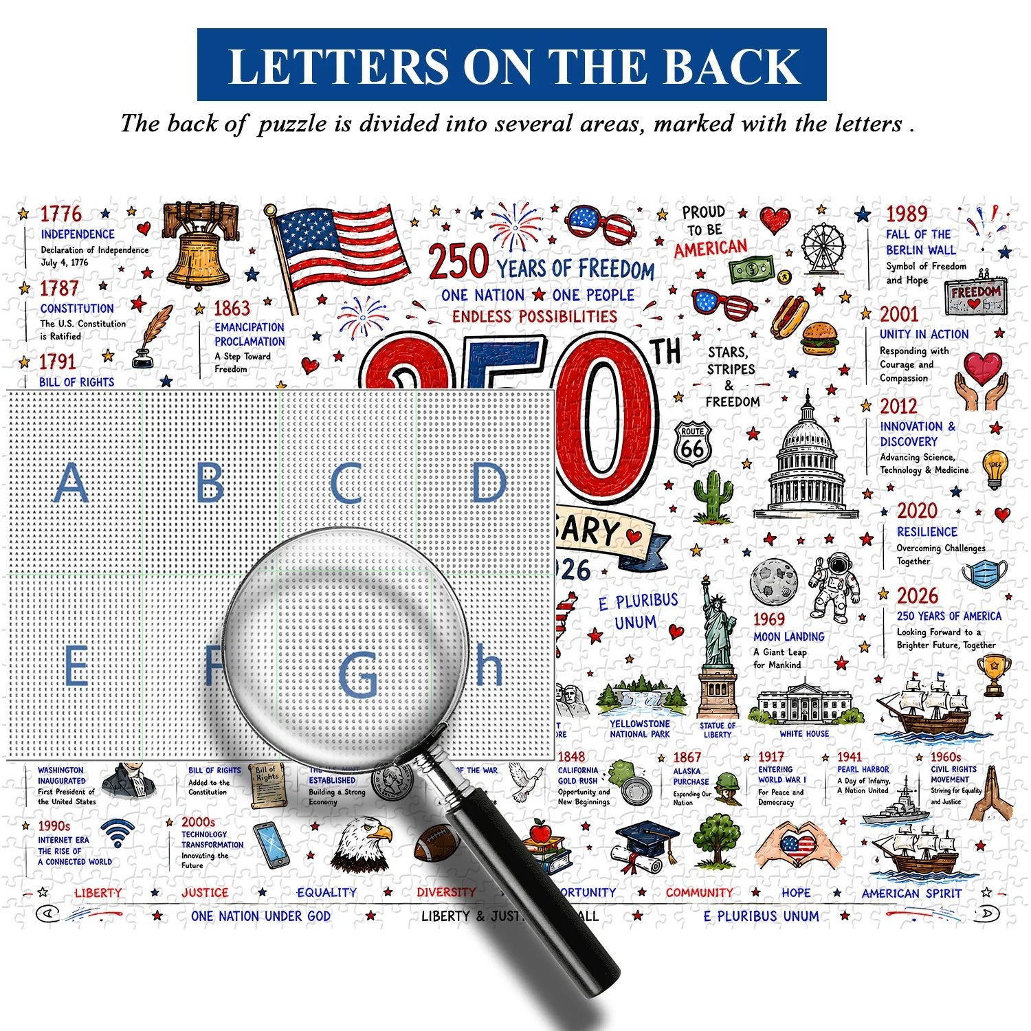 ⏳Limited time offer!!📢🧩 Patriotic America Jigsaw Puzzle 1000 Pieces 🎁 