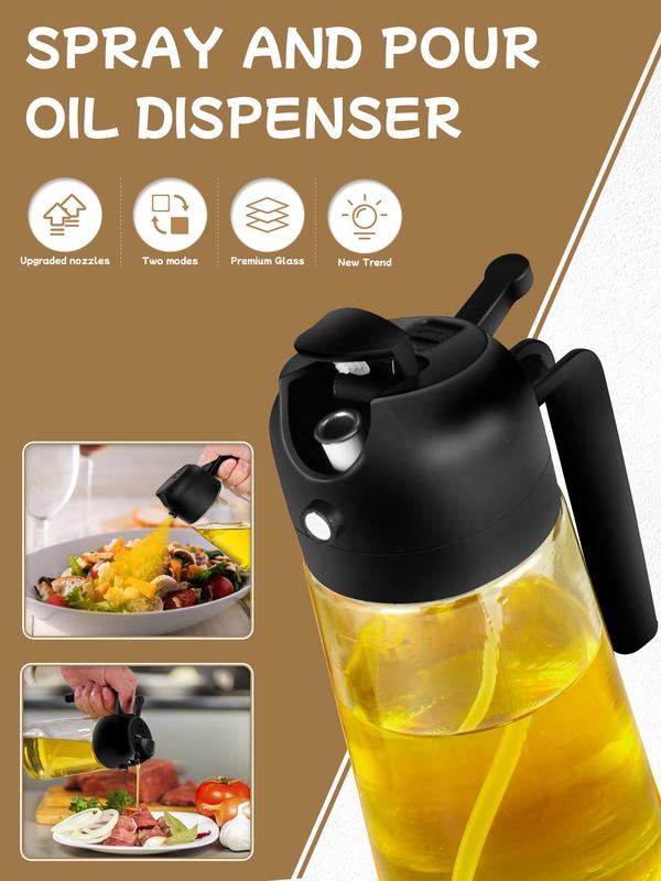 🍳 Revolutionize Your Cooking - 49% OFF - ✨ 2 in 1 Glass Oil Sprayer & Dispenser