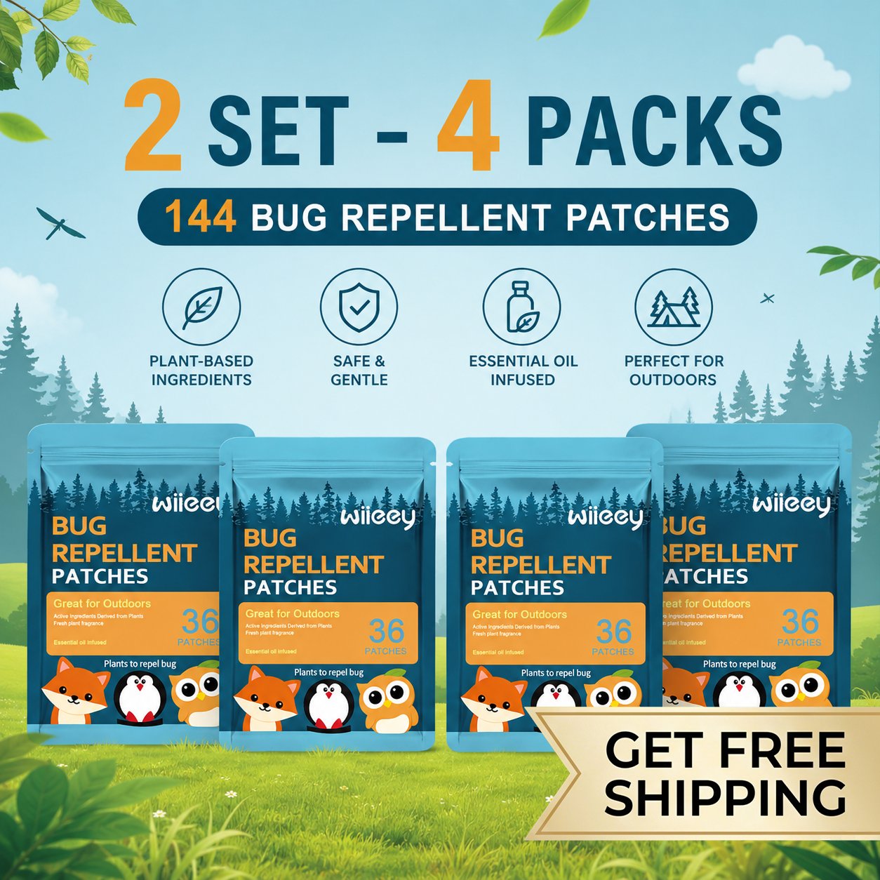 🎁Last day of the promotion🌿Mosquito Repellent Patches 🦟