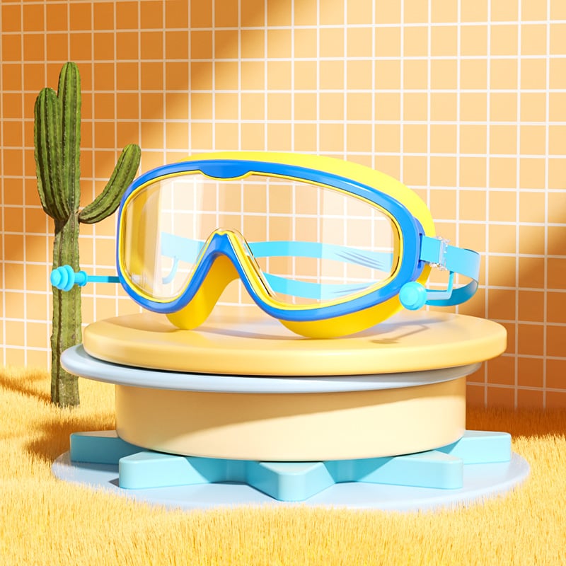 🔥Limited time offer 🔥HD children's large frame waterproof and anti-fog swimming goggles