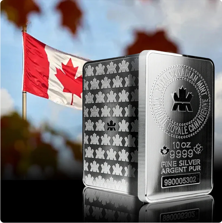 Ca Royal Canadian Mint 10 Oz Silver Bar