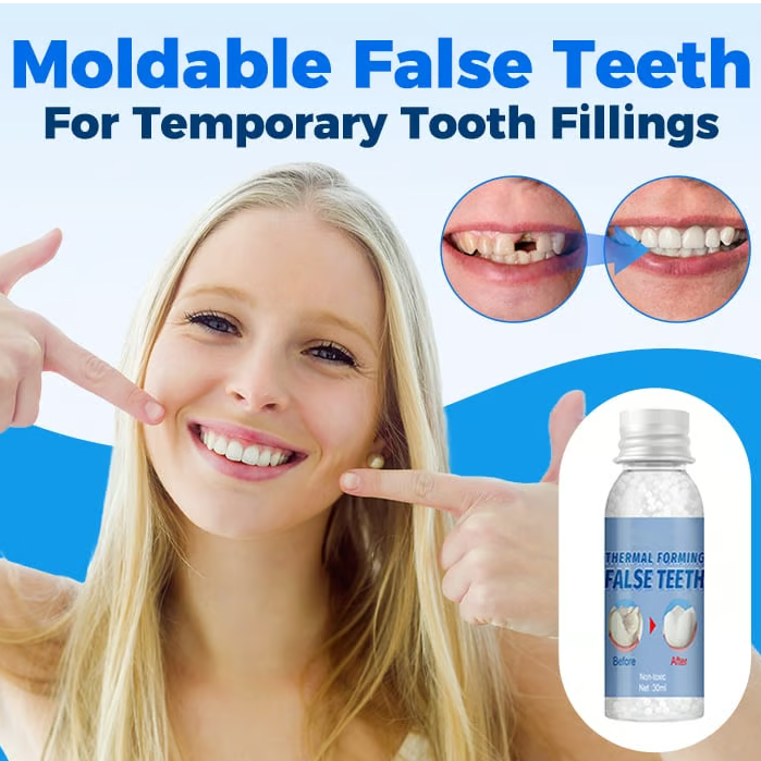 Moldable False Teeth for Temporary Tooth Fillings
