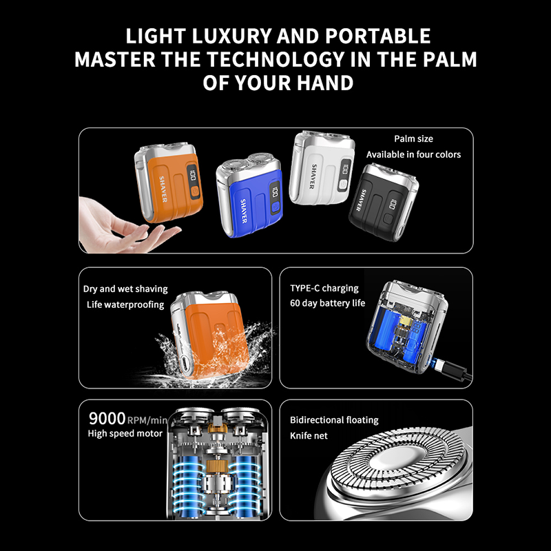 🥰Last Day Discount！💥Portable Mini Men's Electric Shaver – Compact & Rechargeable🧳