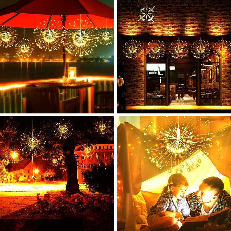 ⛅Easter Special:40% Off!🎉 Solar fireworks light strings for the garden and at parties