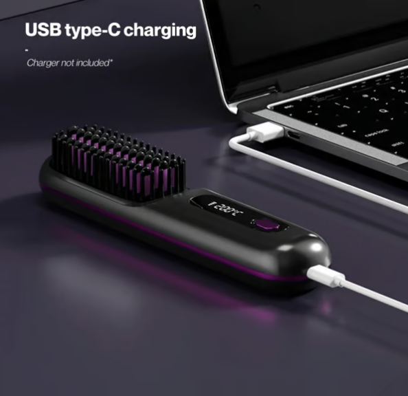 Portable Cordless Straightener Brush