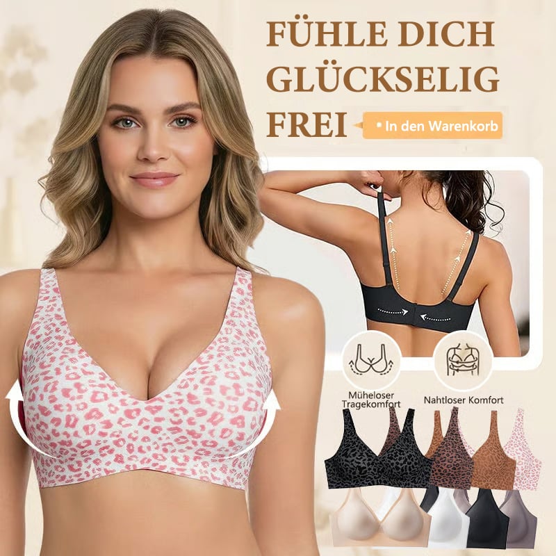 🔥Ultra straffender Leopardendruck-BH ohne Bügel | Damen BH ohne Bügel👍Keine hängenden Brüste mehr