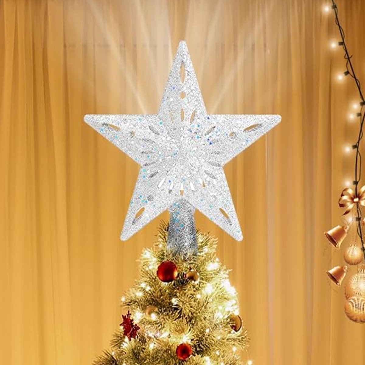 🎄3D Snowflake Christmas Tree Topper-aosuonisiz
