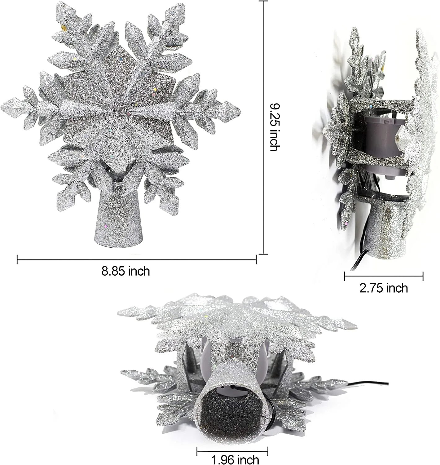 🎄3D Snowflake Christmas Tree Topper-aosuonisiz