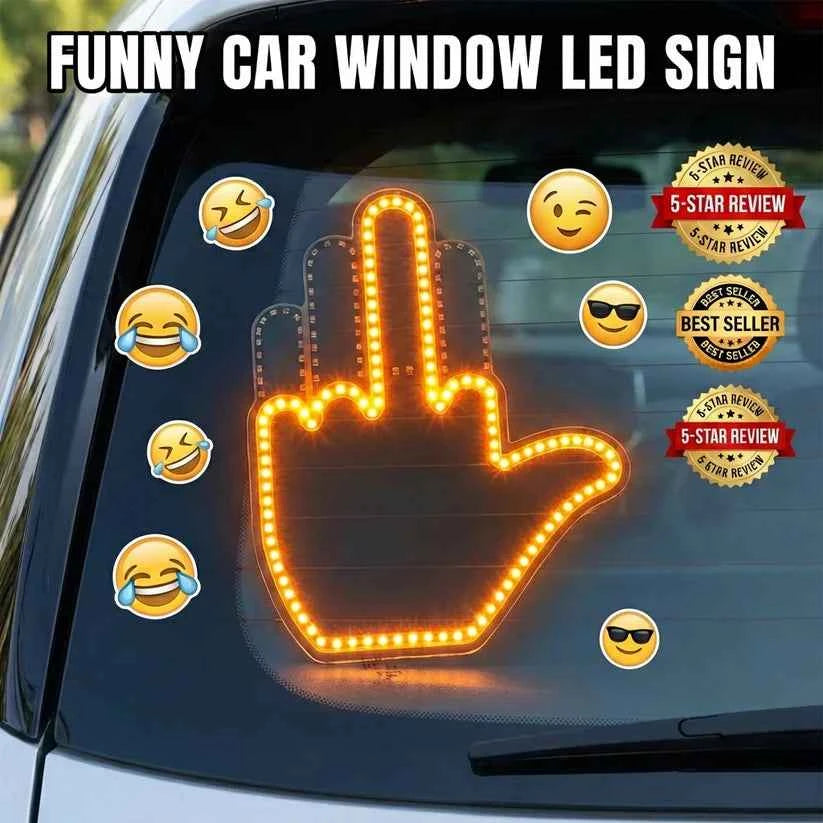 ✨LAST DAY: 49% OFF! - 😂 Make Your Car Talk – Funny LED Window Sign with Remote