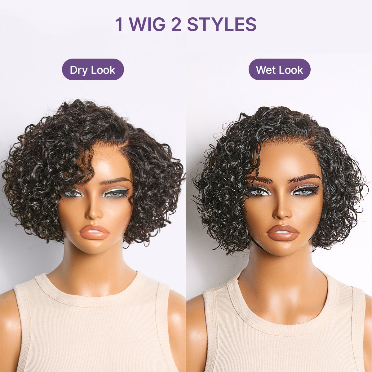 ✨Mature Bouncy Curl C-Part Glueless HD Lace Wig