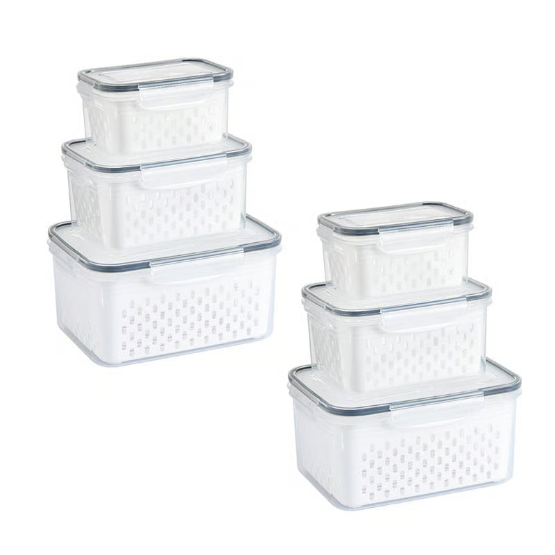 Food Storage Containers for Fridge with Removable Colander