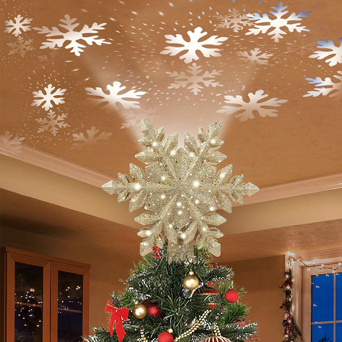 🎄3D Snowflake Christmas Tree Topper-aosuonisiz