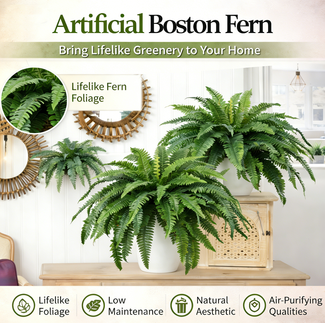 🔥 Mother’s Day Flash Sale 🌱 UV Resistant Ferns Artificial Plants Large for Planters, Office & Home Decor, Outdoor & Indoor