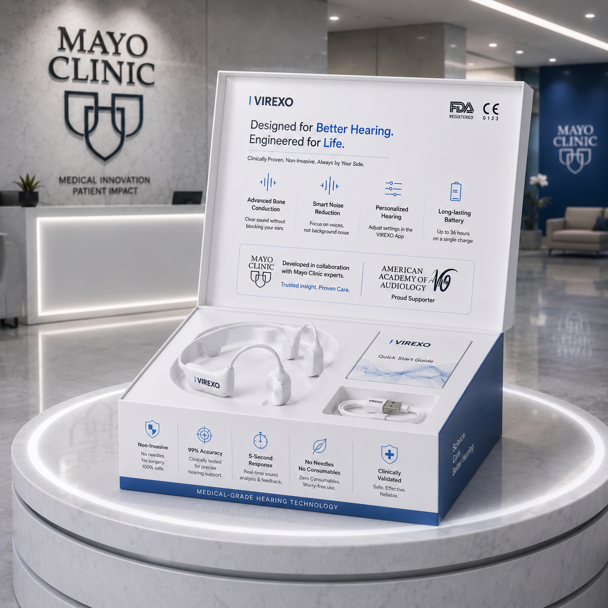 🏆 Final 2 Hours : Only Limited Stock Left🔥 VIREXO® Bone Conduction Smart Hearing Headphones (Mayo Clinic Recommended)