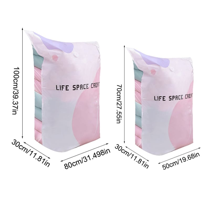 Thickened Stereoscopic No-Pump Vacuum Compression Bag