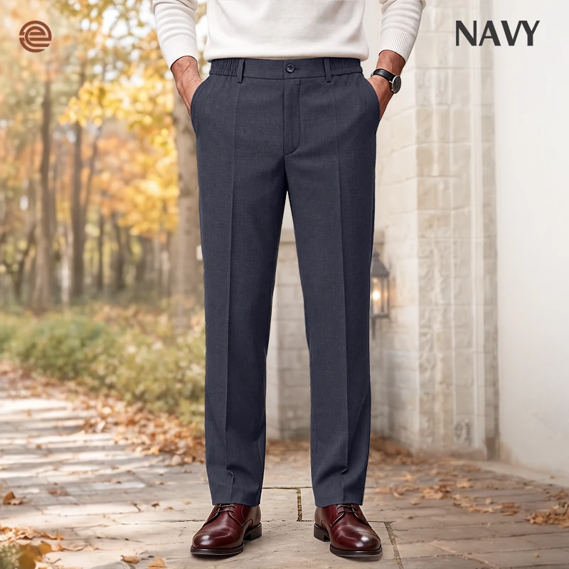 OldenEase - High Waist Pleated Trousers with Comfort Stretch Waistband