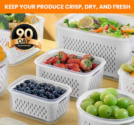 Food Storage Containers for Fridge with Removable Colander