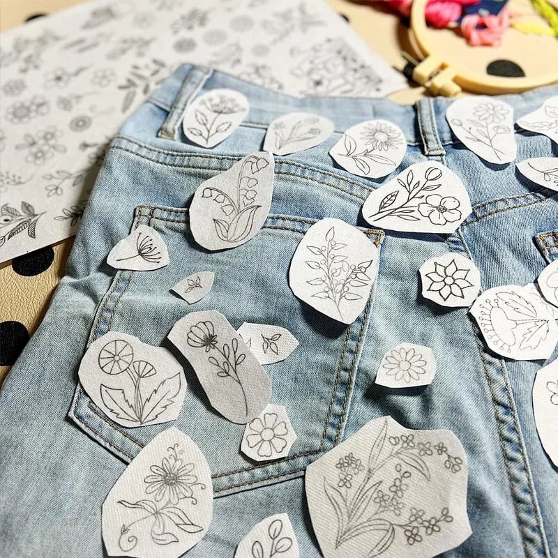 💐Water Soluble Flower Patterns for Embroidery-aosuonisiz