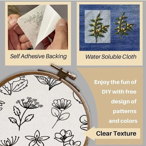 💐Water Soluble Flower Patterns for Embroidery-aosuonisiz