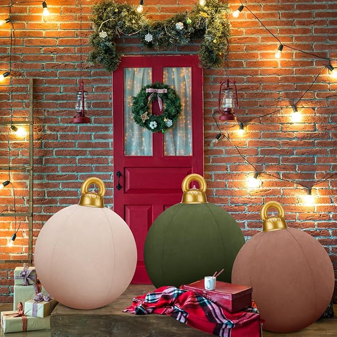 💥Velvet Outdoor Christmas PVC inflatable Decorated Ball💥--🎁BUY 2 FREE SHIPPING-aosuonisiz