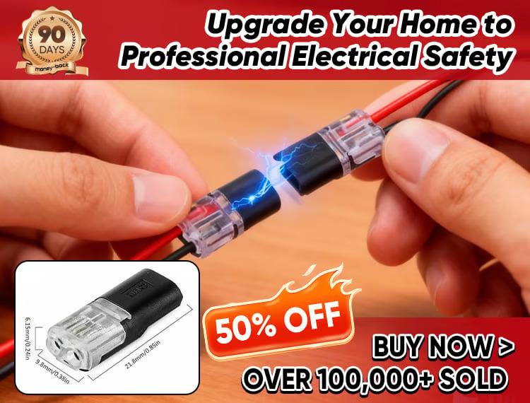 🎁Double-wire Push-in Connector with Locking Buckle