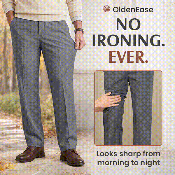 OldenEase - High Waist Pleated Trousers with Comfort Stretch Waistband