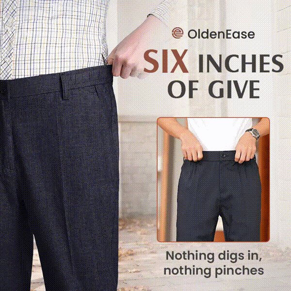 OldenEase - High Waist Pleated Trousers with Comfort Stretch Waistband