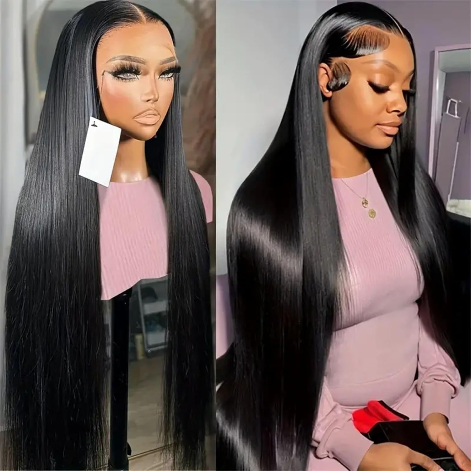 ⚡ Final Hours – Up to 50% Off🌷💥Straight HD Transparent Lace Front Wigs Human Hair