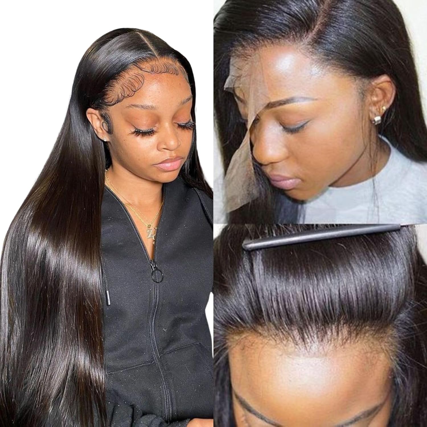 ⚡ Final Hours – Up to 50% Off🌷💥Straight HD Transparent Lace Front Wigs Human Hair