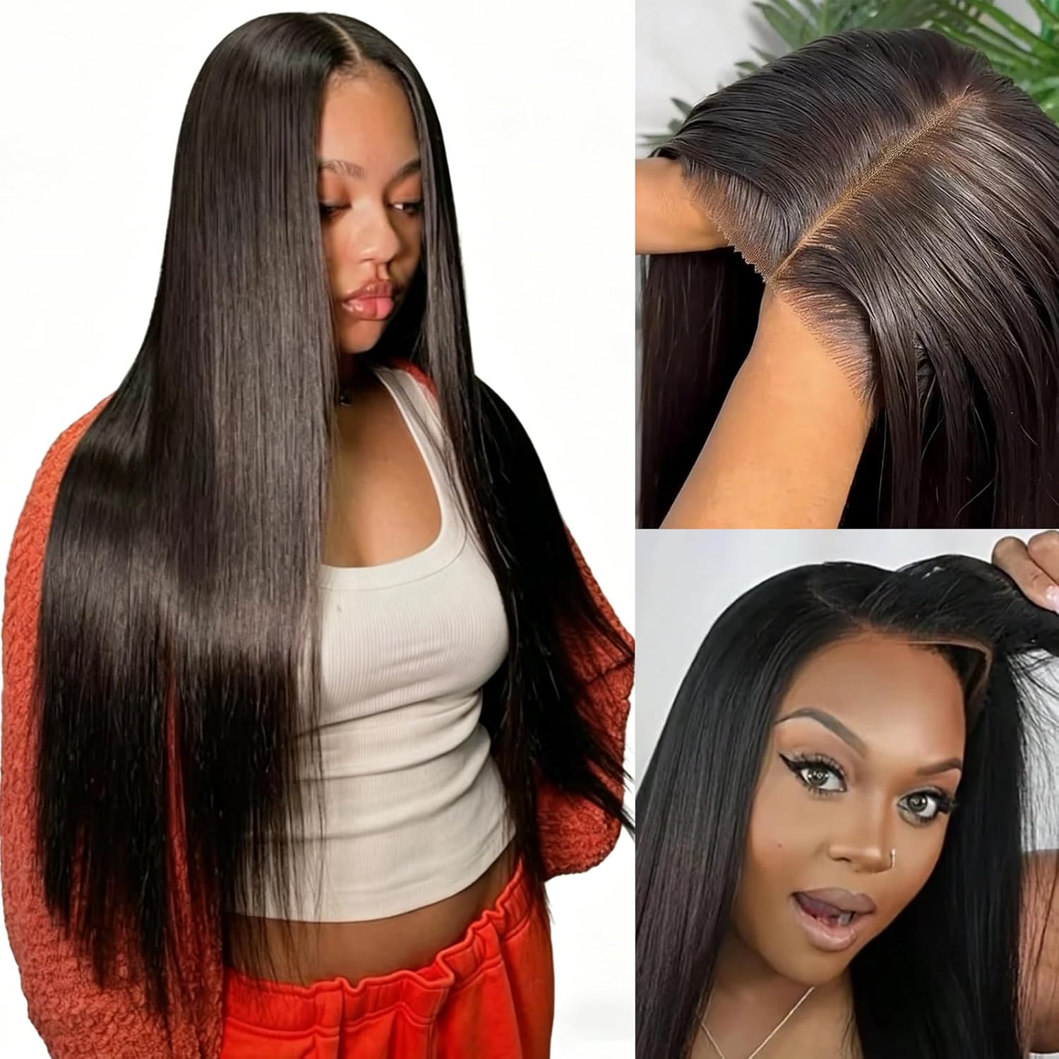⚡ Final Hours – Up to 50% Off🌷💥Straight HD Transparent Lace Front Wigs Human Hair